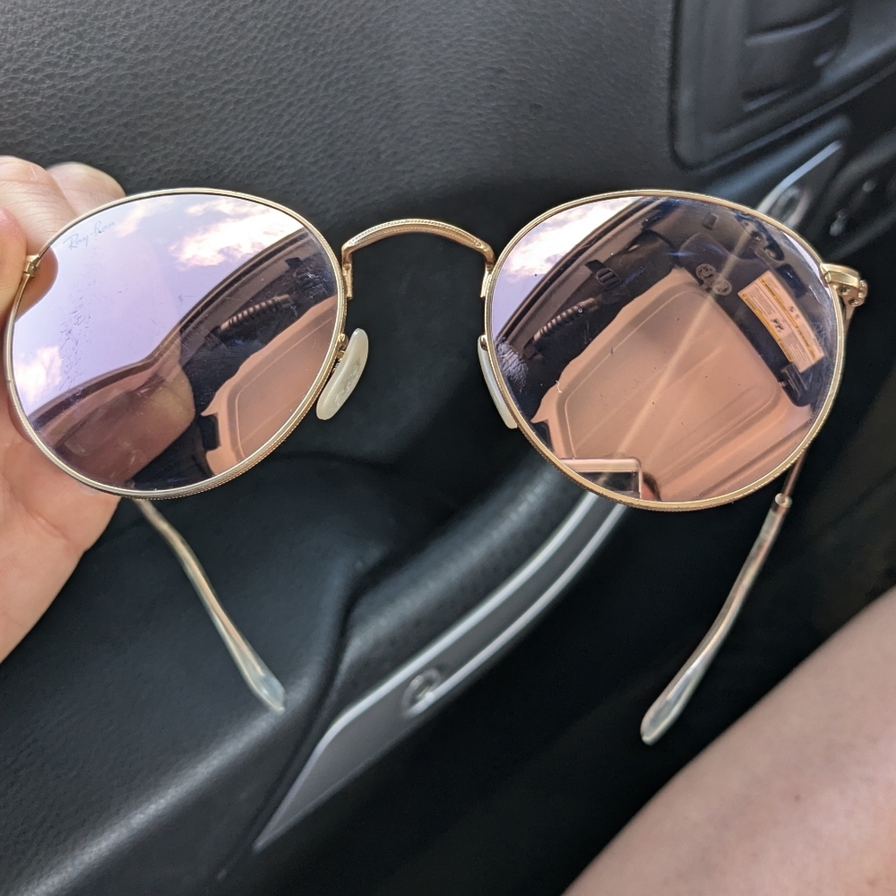 Ray-Ban pink reflective sunglasses
